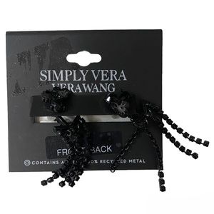 Black Tassel Drop Earrings Vera Wang